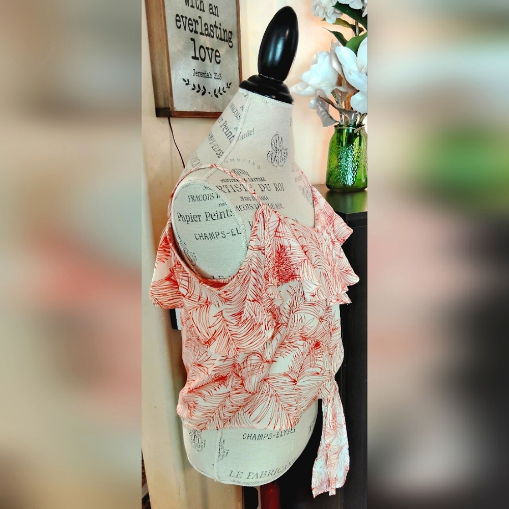 Sweet Rain Tropical Off-Shoulder Top - Picture 4 of 7